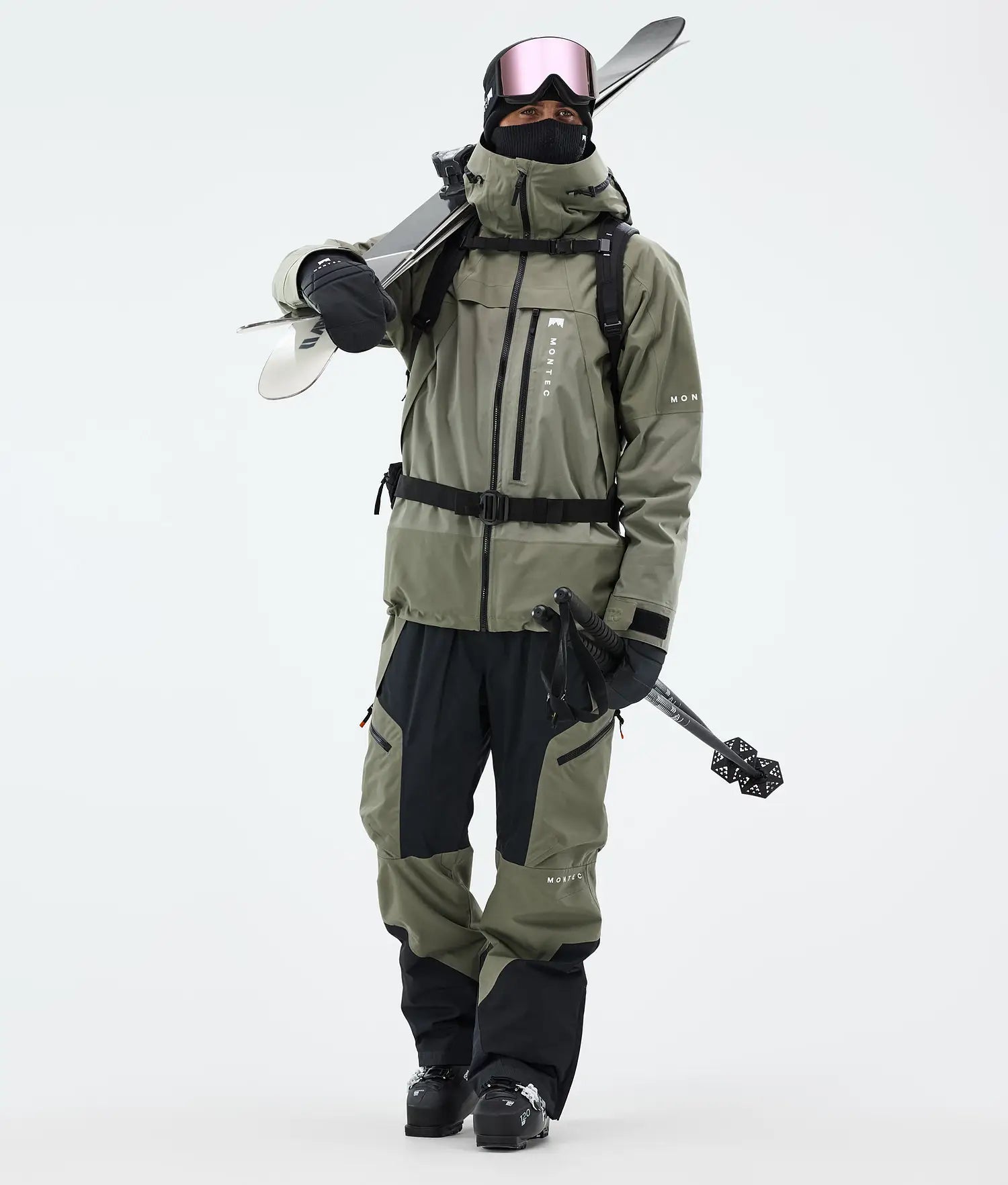 Plow Ski Pants Men Greenish/Black