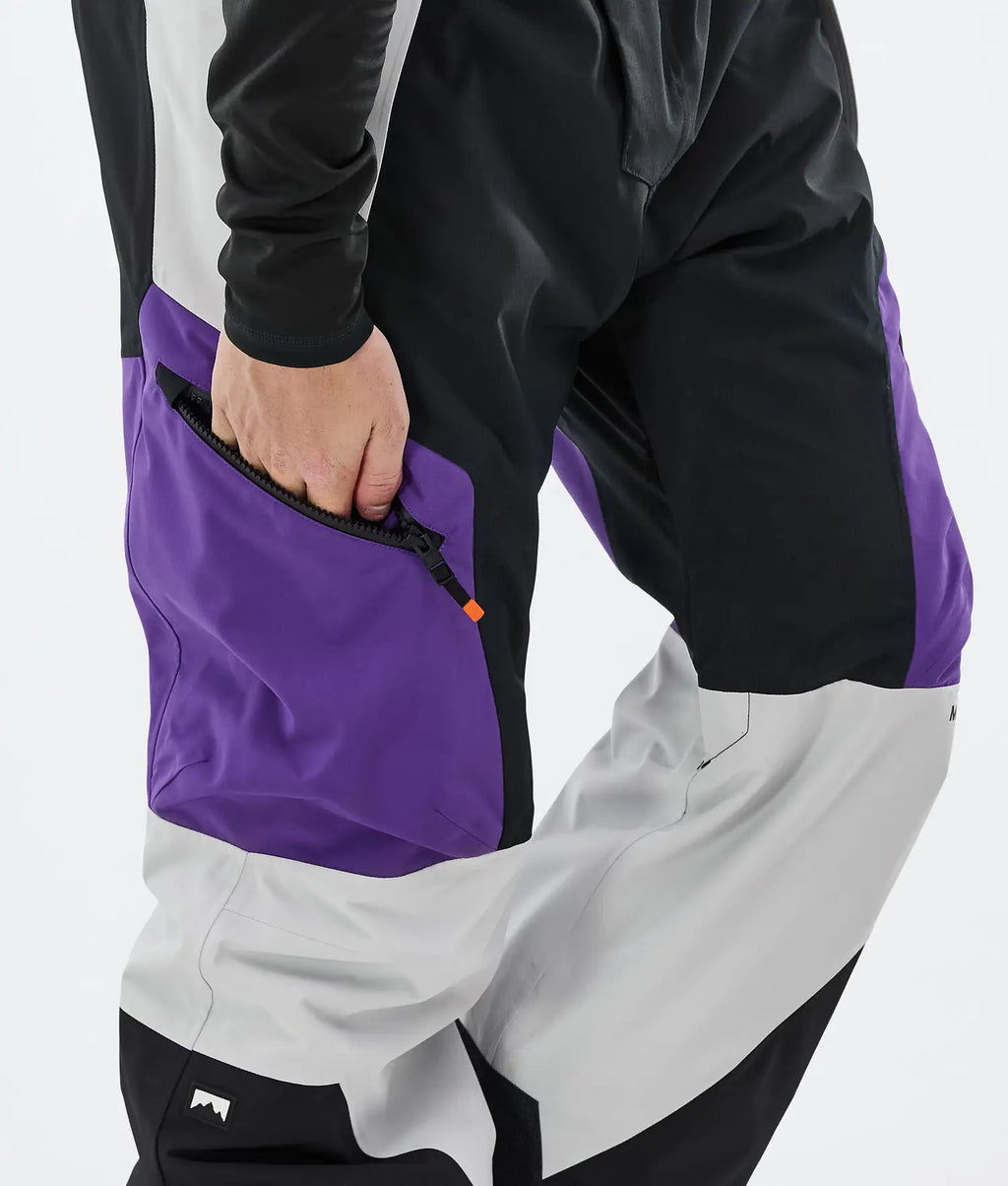 Plow Ski Pants Men Vivid Purple/Black/Light Grey