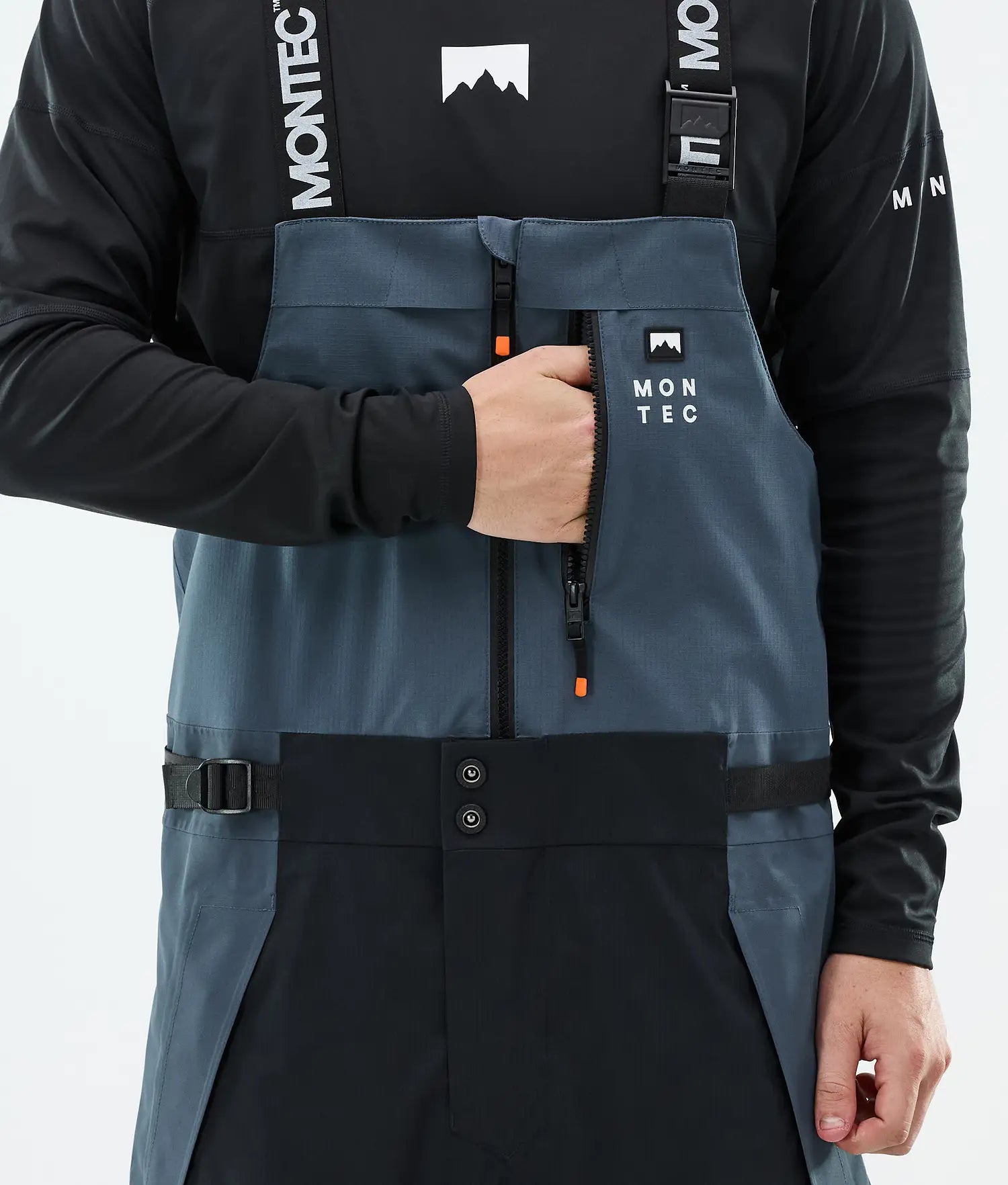 Plow Ski Pants Men Metal Blue/Black