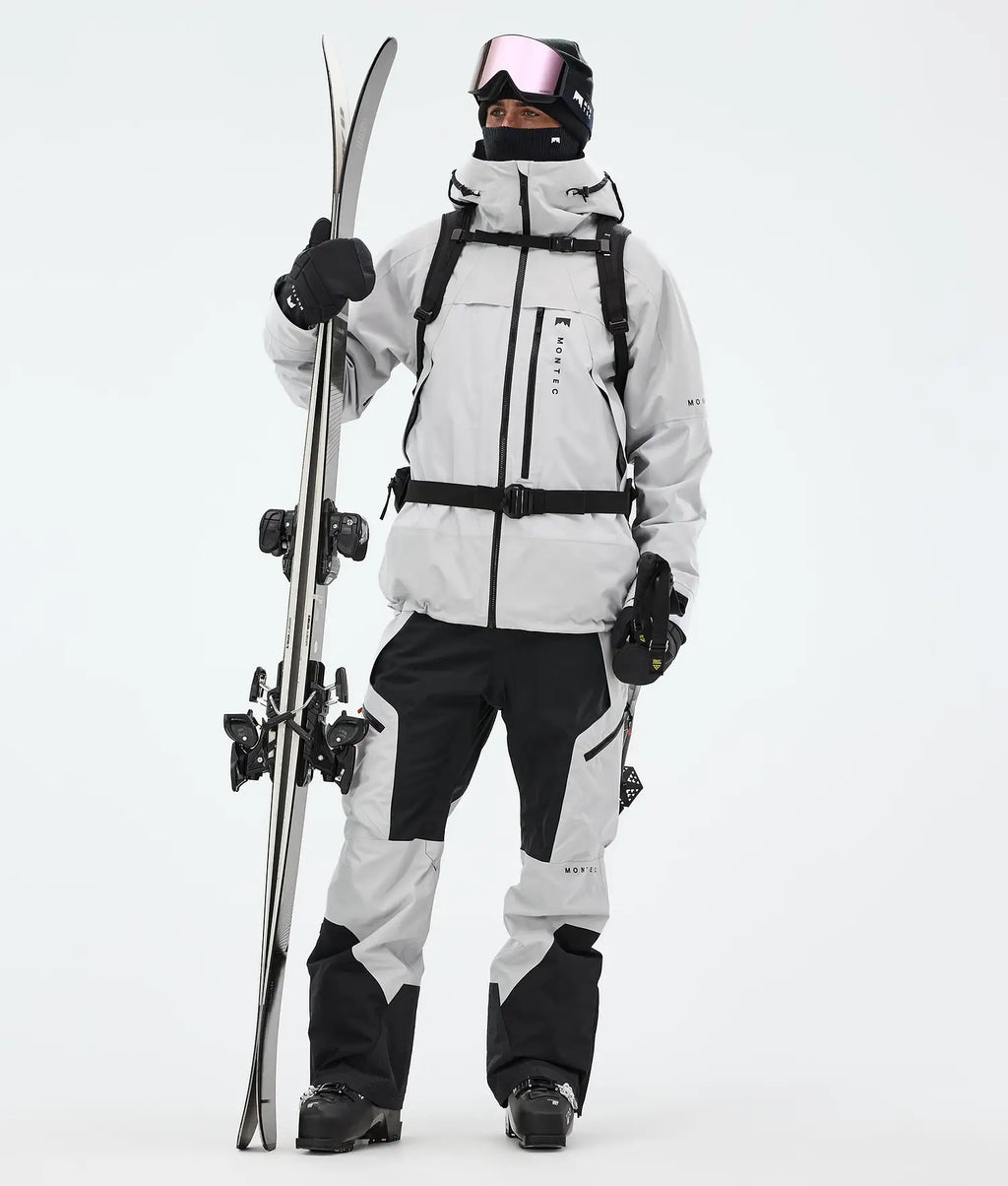 Plow Ski Pants Men Light Grey/Black