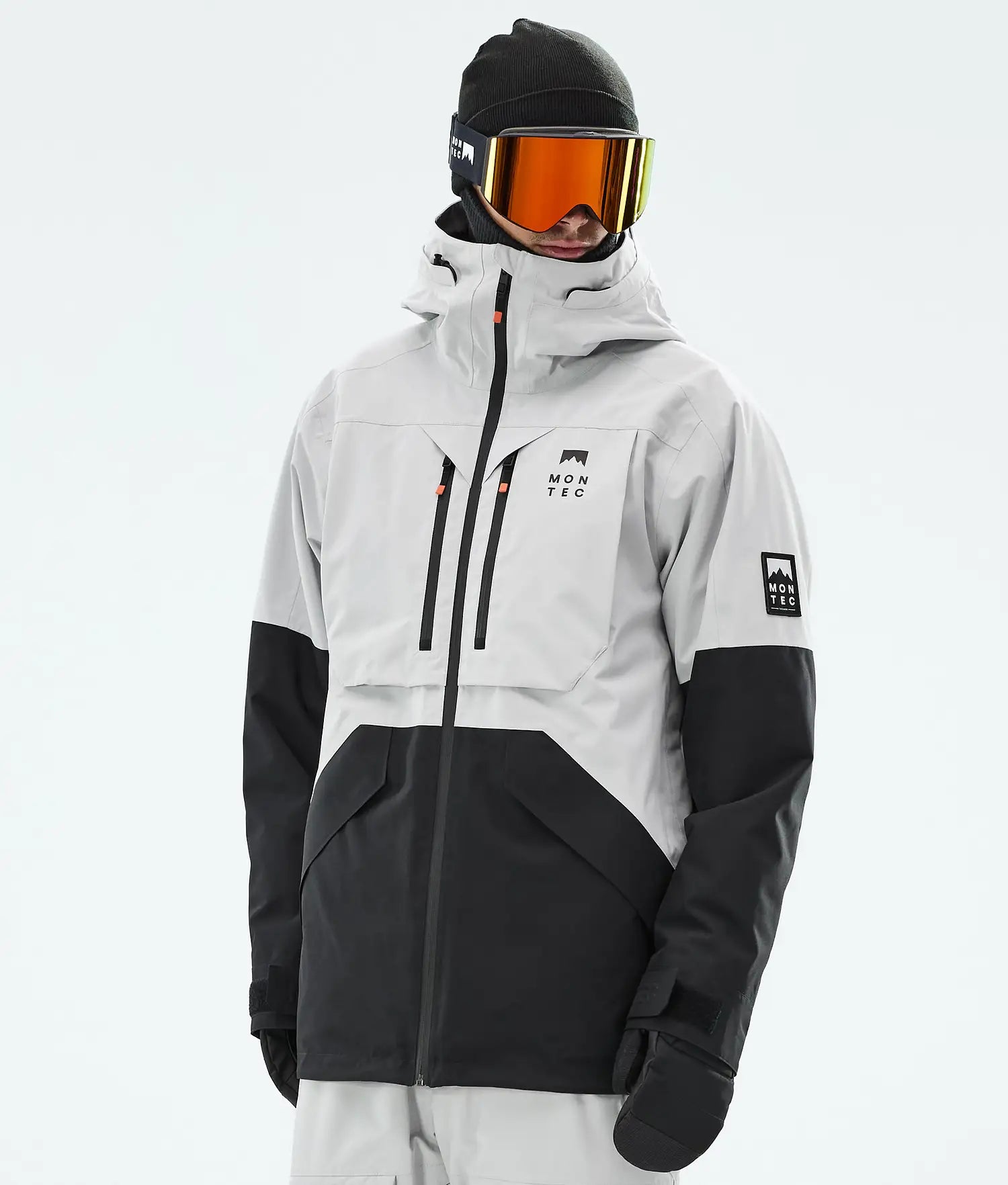 Bow Ski Jacket Men Light Grey/Black