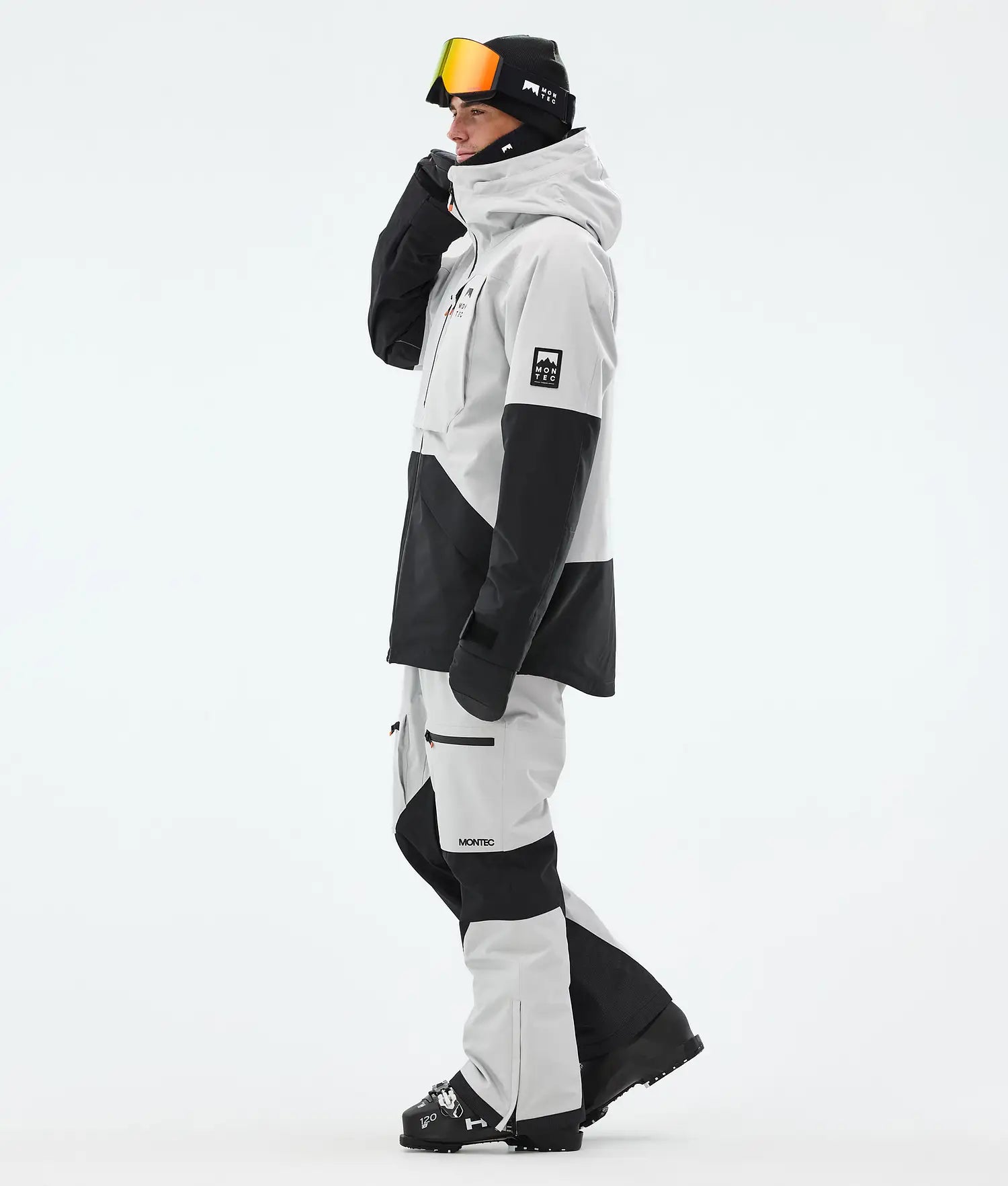 Bow Ski Jacket Men Light Grey/Black