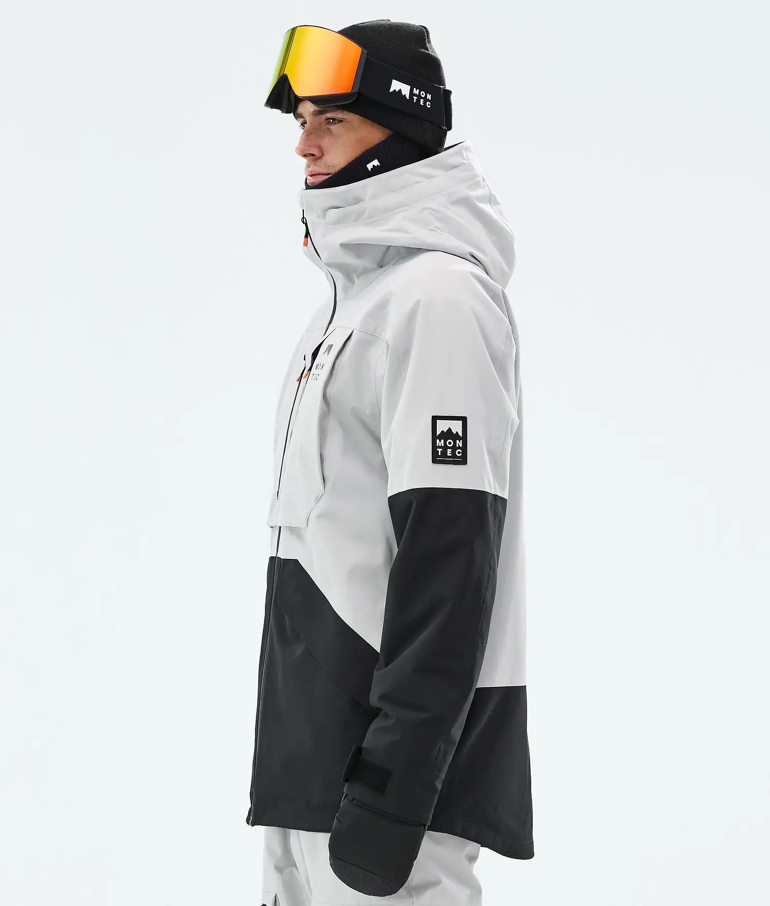 Bow Ski Jacket Men Light Grey/Black