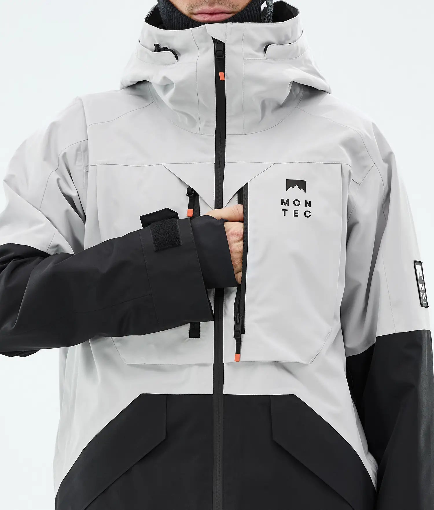 Bow Ski Jacket Men Light Grey/Black