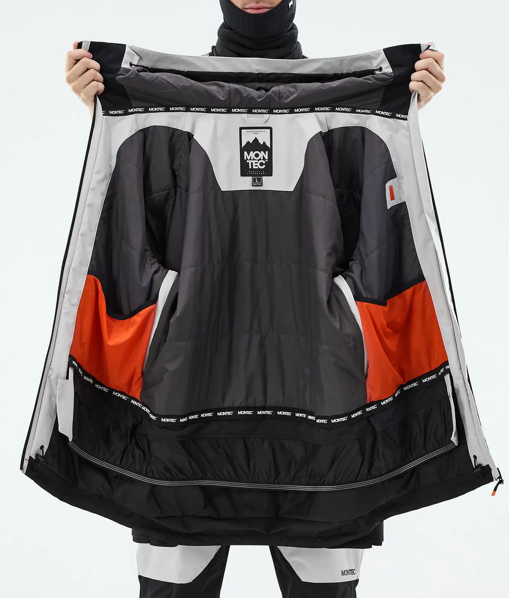 Bow Ski Jacket Men Light Grey/Black