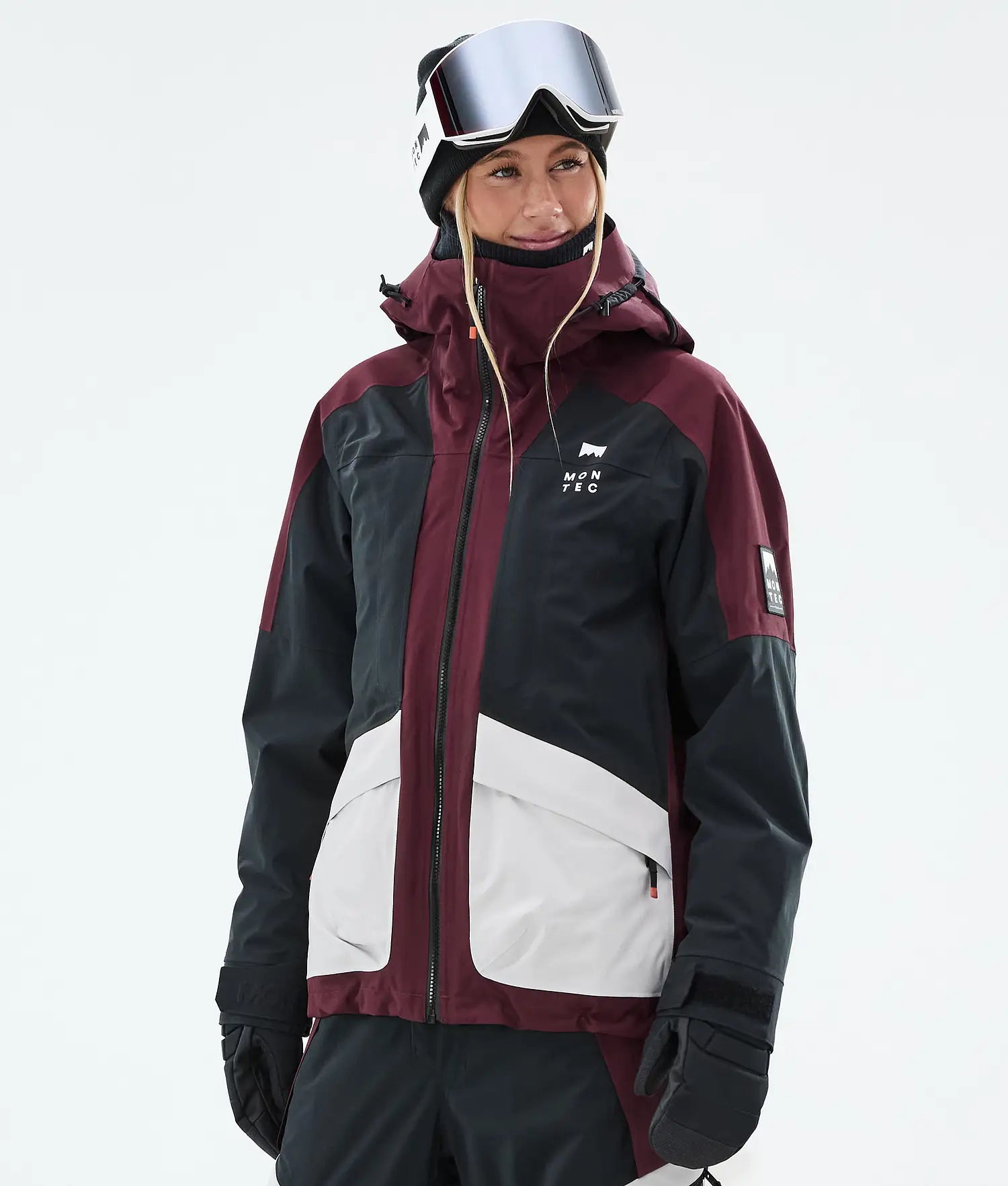 Morph W Ski Jacket Women Burgundy/Black/Light Grey