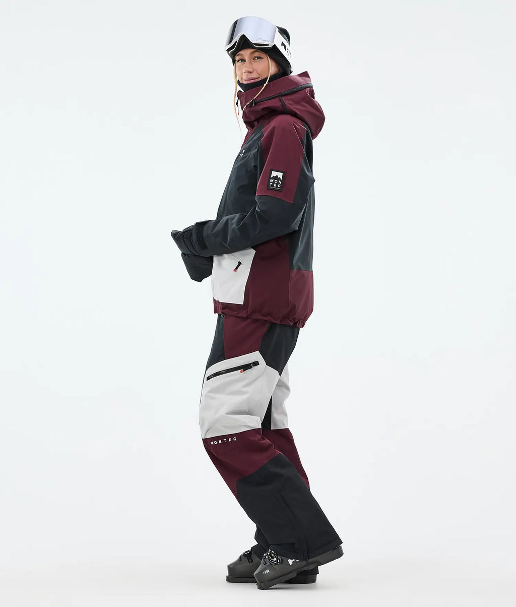 Morph W Ski Jacket Women Burgundy/Black/Light Grey