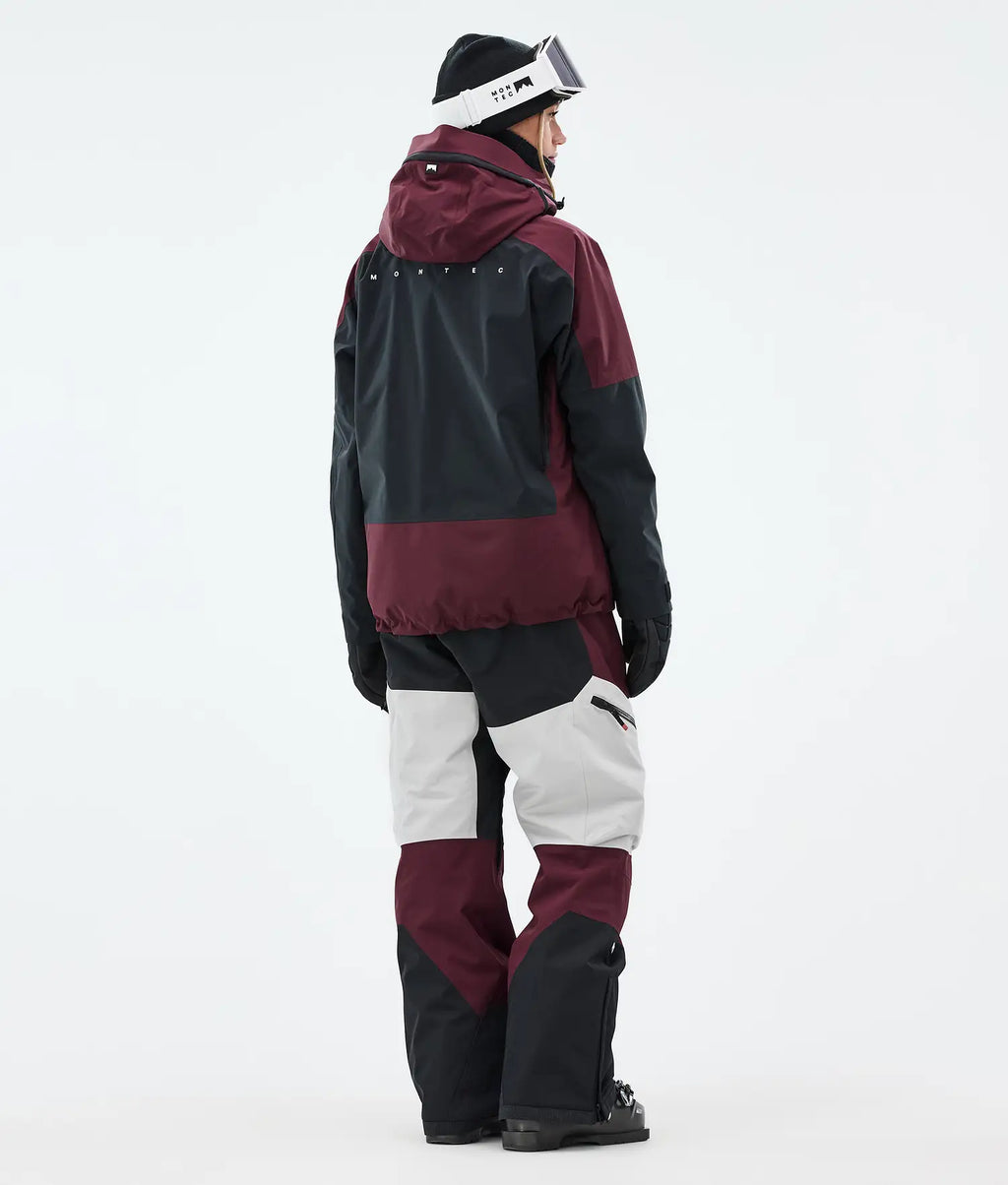 Morph W Ski Jacket Women Burgundy/Black/Light Grey