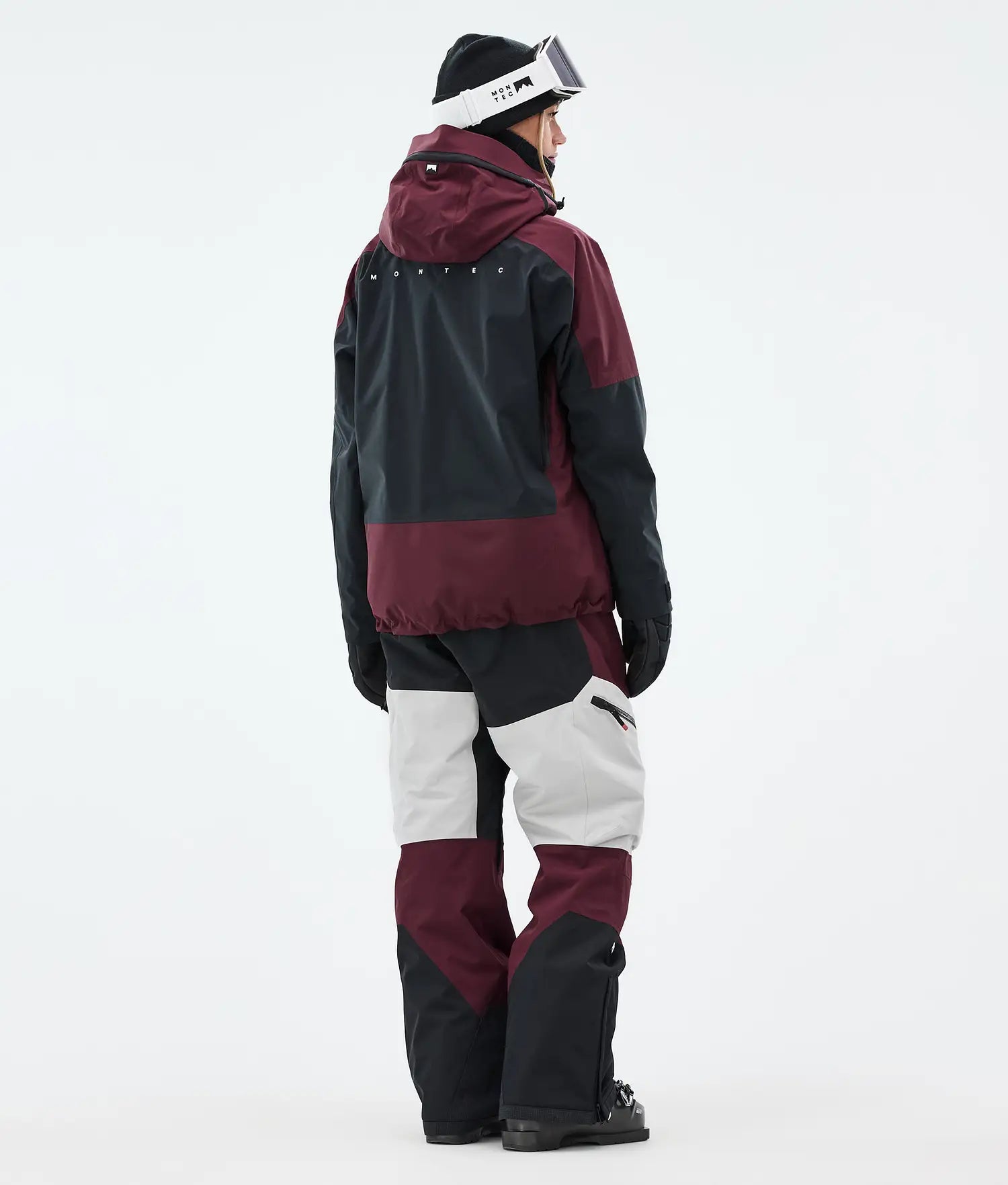 Morph W Ski Jacket Women Burgundy/Black/Light Grey
