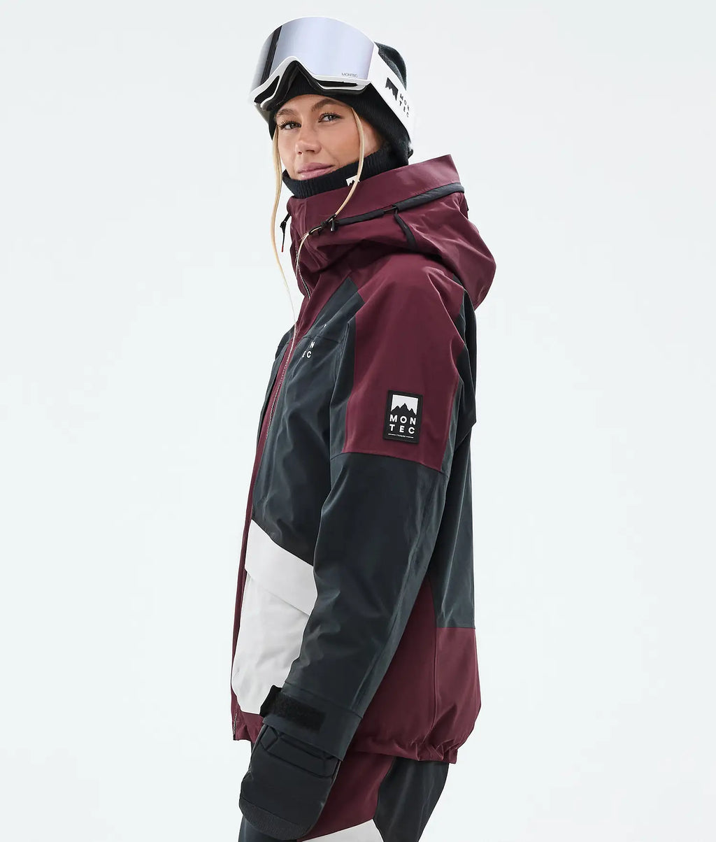 Morph W Ski Jacket Women Burgundy/Black/Light Grey