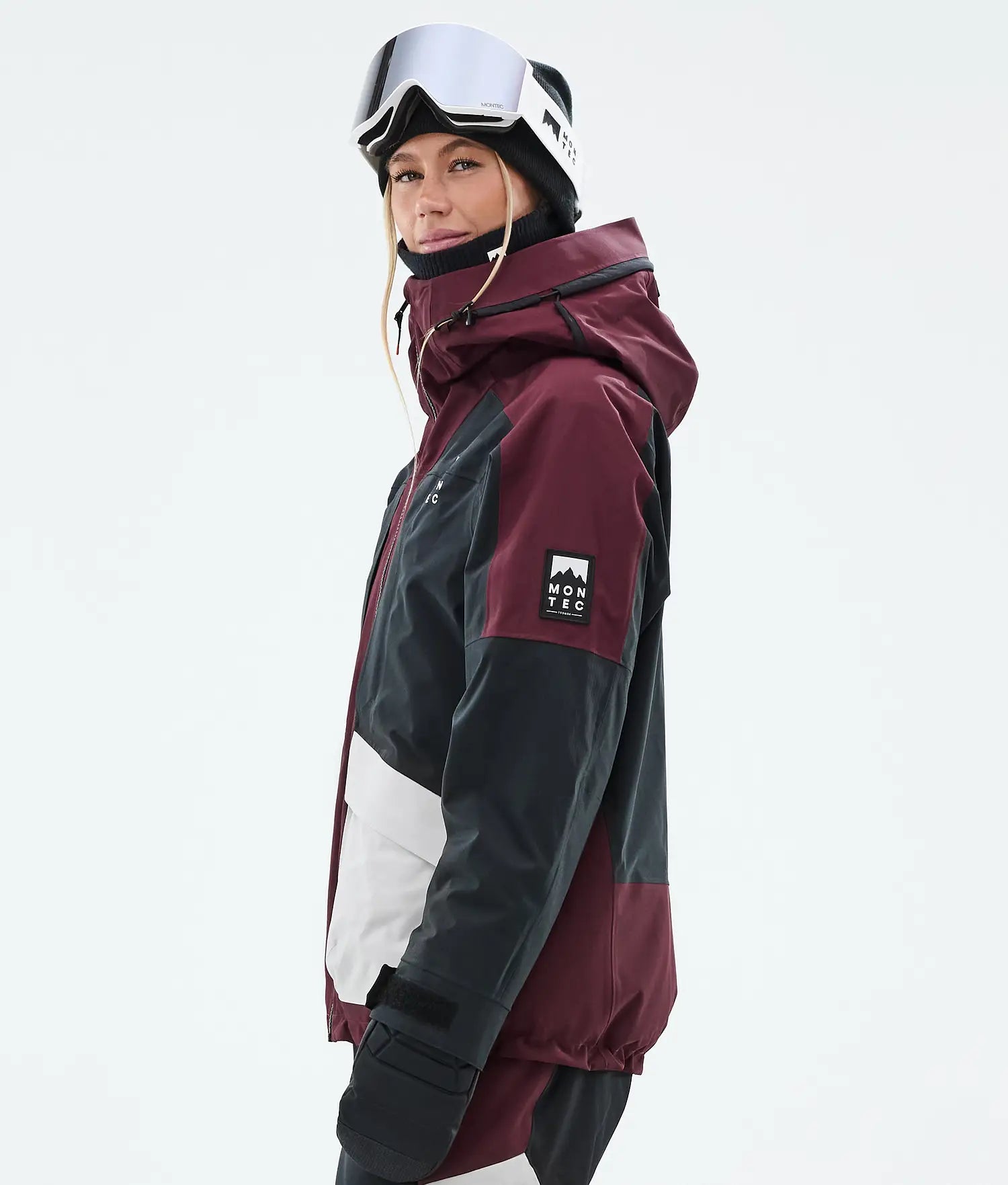 Morph W Ski Jacket Women Burgundy/Black/Light Grey