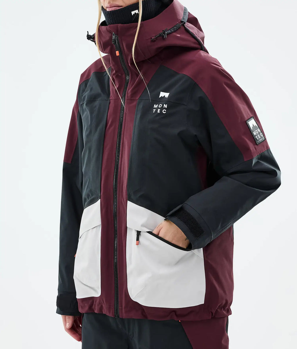 Morph W Ski Jacket Women Burgundy/Black/Light Grey