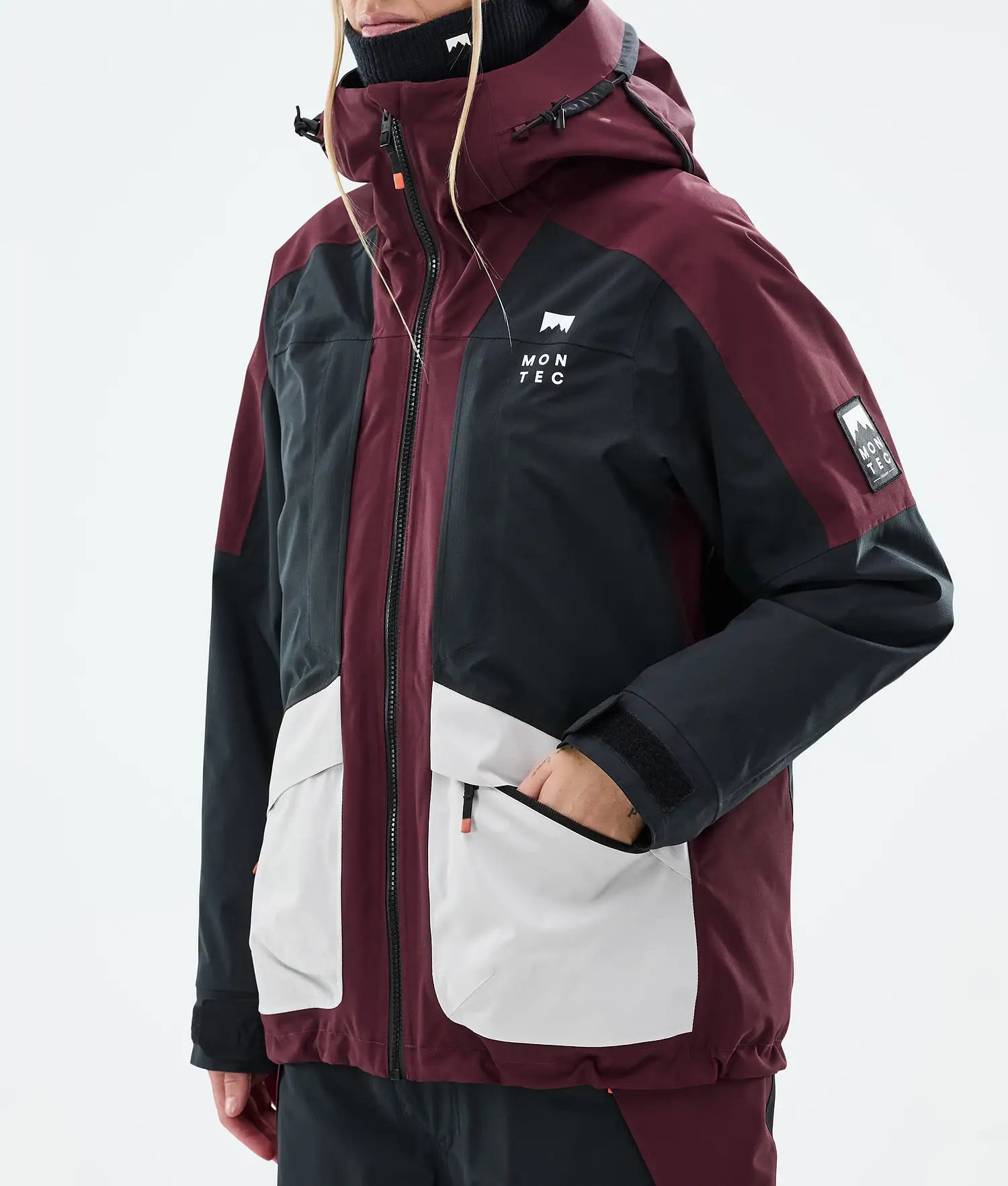 Morph W Ski Jacket Women Burgundy/Black/Light Grey