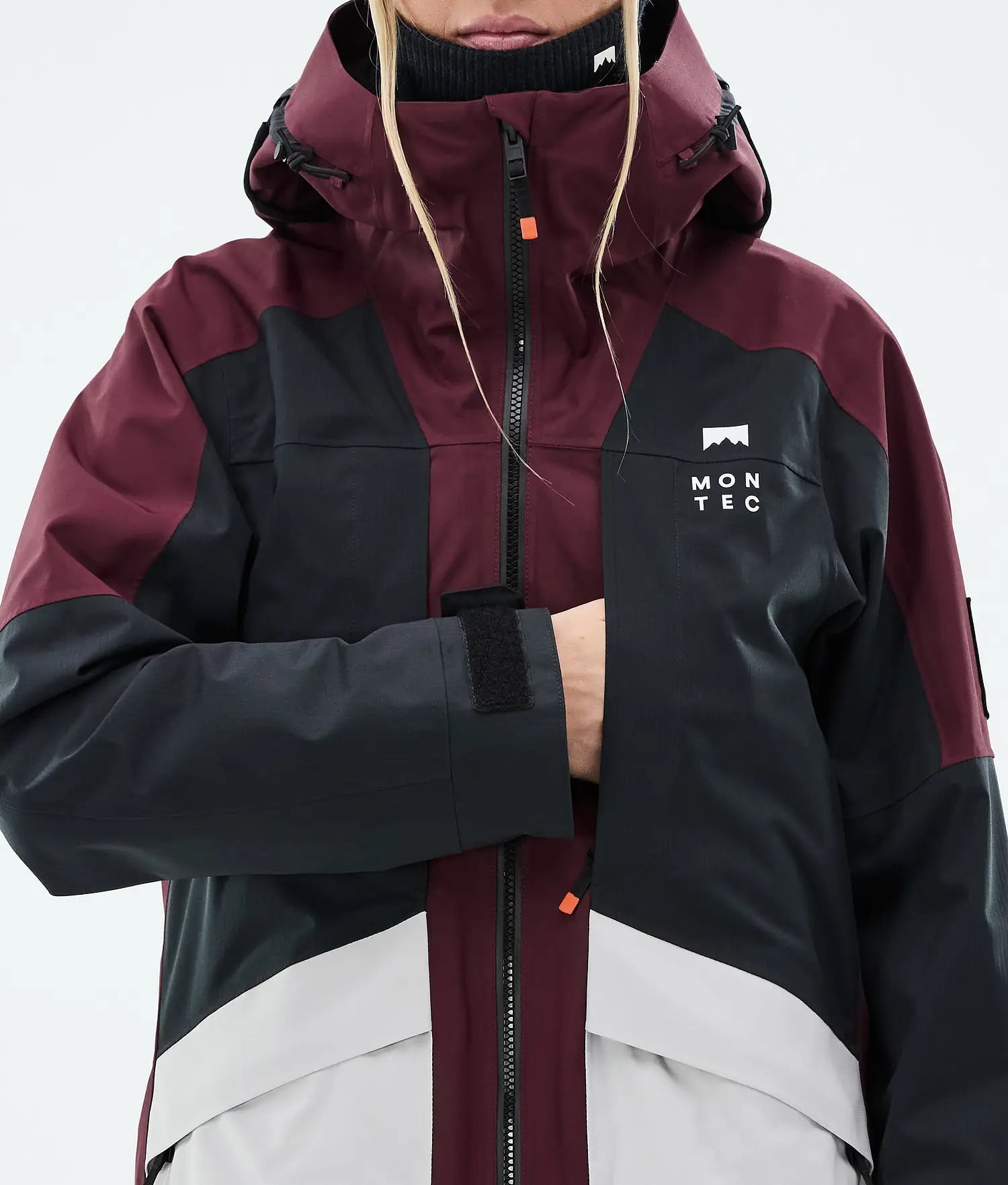 Morph W Ski Jacket Women Burgundy/Black/Light Grey