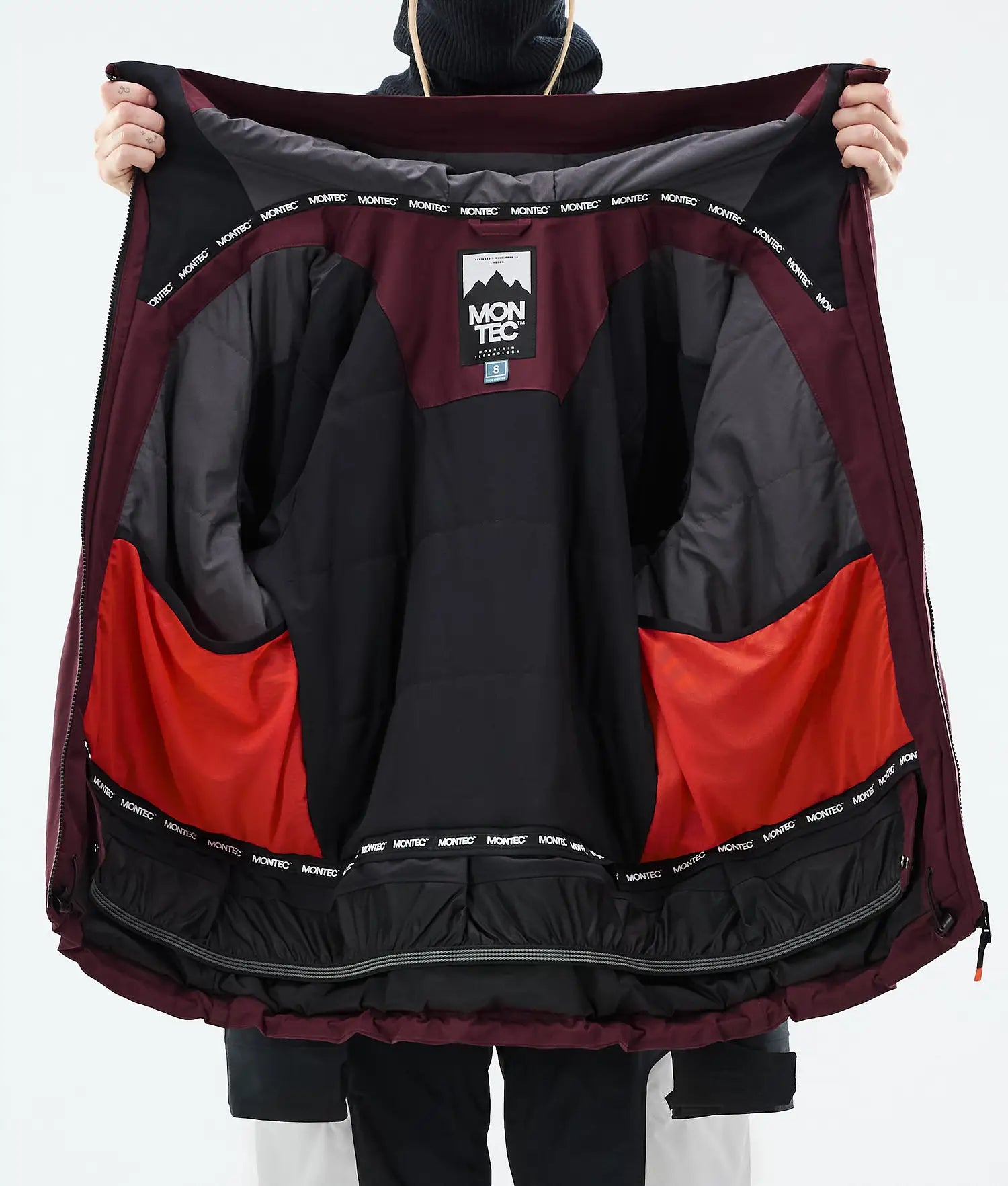 Morph W Ski Jacket Women Burgundy/Black/Light Grey