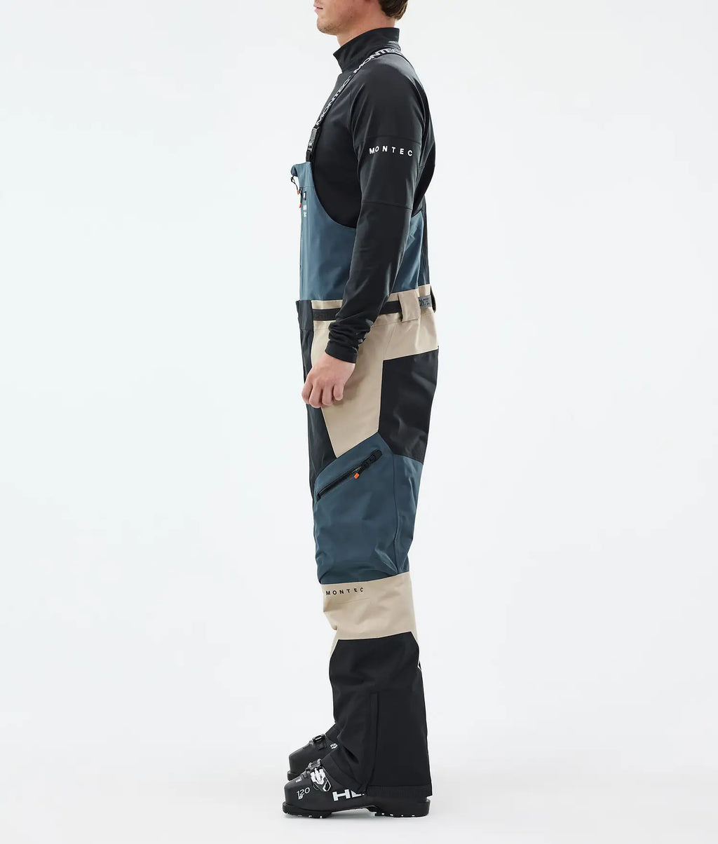 Plow Ski Pants Men Metal Blue/Black/Sand