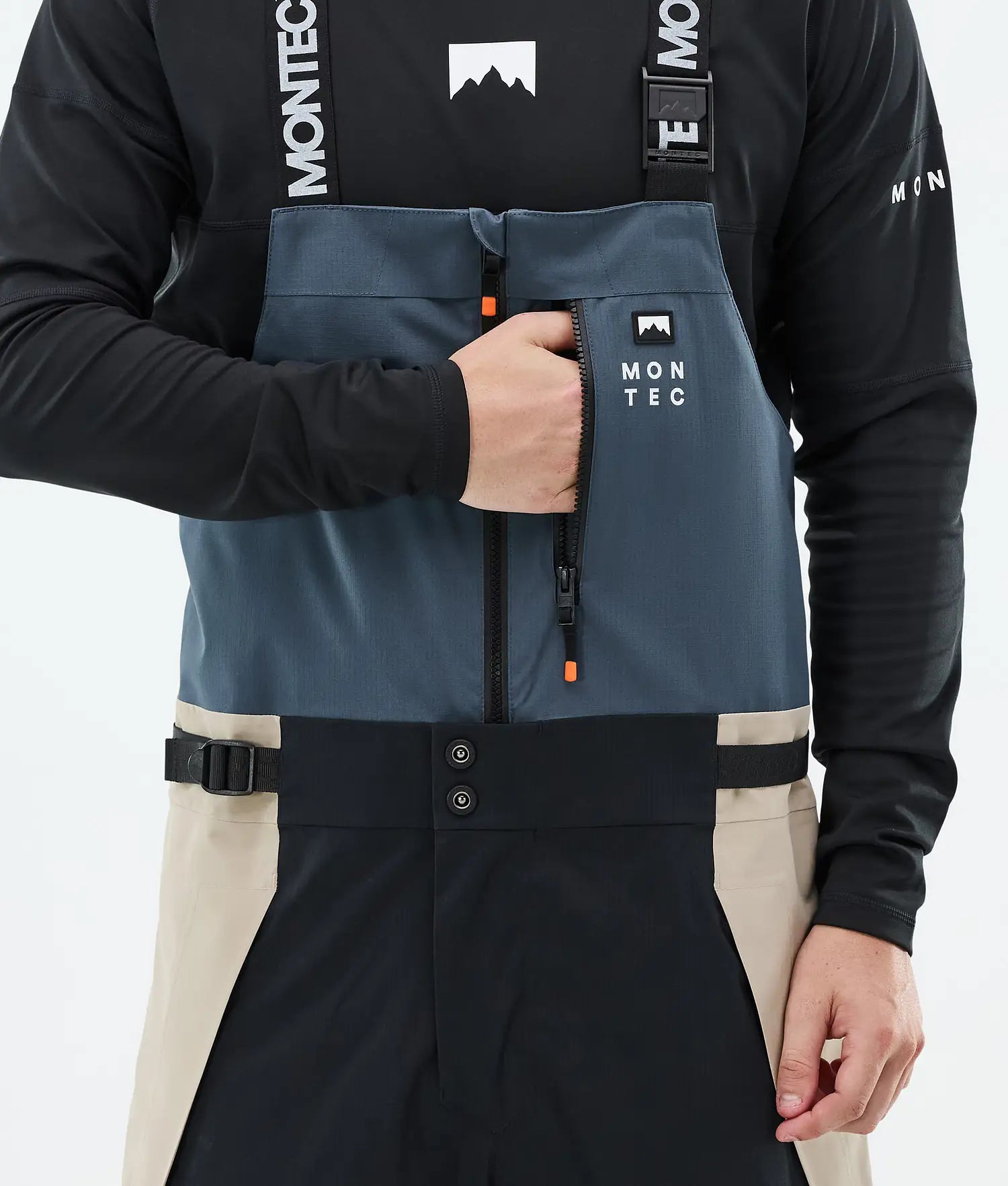 Plow Ski Pants Men Metal Blue/Black/Sand