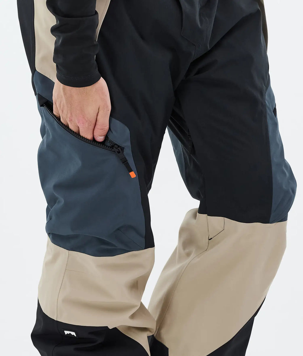 Plow Ski Pants Men Metal Blue/Black/Sand